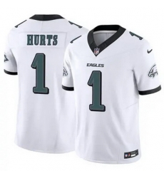 Men Philadelphia Eagles Jalen Hurts 1 White F U S E Stitched NFL Jersey