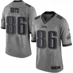 Mens Nike Philadelphia Eagles 86 Zach Ertz Limited Gray Gridiron NFL Jersey