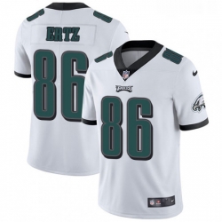 Mens Nike Philadelphia Eagles 86 Zach Ertz White Vapor Untouchable Limited Player NFL Jersey