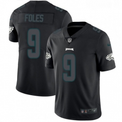 Mens Nike Philadelphia Eagles 9 Nick Foles Limited Black Rush Impact NFL Jersey