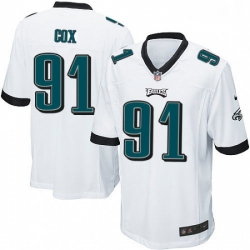 Mens Nike Philadelphia Eagles 91 Fletcher Cox Game White NFL Jersey