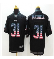 New Philadelphia Eagles #31 Byron Maxwell Black Men Stitched NFL Elite USA Flag Fashion Jersey