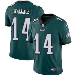 Nike Eagles #14 Mike Wallace Midnight Green Team Color Mens Stitched NFL Vapor Untouchable Limited Jersey