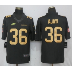 Nike Eagles #36 Jay Ajayi Anthracite Gold Salute To Service Limited Jersey