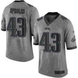 Nike Eagles #43 Darren Sproles Gray Mens Stitched NFL Limited Gridiron Gray Jersey