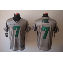 Nike Philadelphia Eagles 7 Michael Vick Grey Elite Shadow NFL Jersey