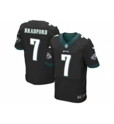 Nike Philadelphia Eagles 7 Sam Bradford Black Elite NFL Jersey