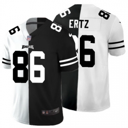 Philadelphia Eagles 86 Zach Ertz Men Black V White Peace Split Nike Vapor Untouchable Limited NFL Jersey