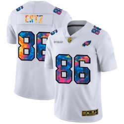 Philadelphia Eagles 86 Zach Ertz Men White Nike Multi Color 2020 NFL Crucial Catch Limited NFL Jersey