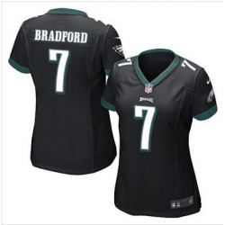 Women New Eagles #7 Sam Bradford Black Alternate Stitched NFL New Elite Jersey