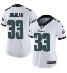 Women Philadelphia Eagles Cooper DeJean #33 White F U S E Stitched NFL Jersey