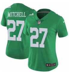 Women Philadelphia Eagles Quinyon Mitchell #27 Green Vapor Limited Stitched NFL Jersey