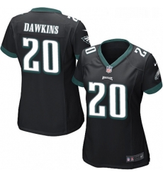 Womens Nike Philadelphia Eagles 20 Brian Dawkins Game Black Alternate NFL Jersey