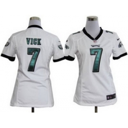 Women's Nike Philadelphia Eagles 7# Michael Vick White Nike NFL Jerseys