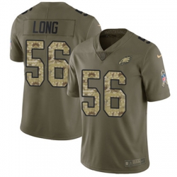 Nike Eagles #56 Chris Long Olive Camo Youth Stitched NFL Limited 2017 Salute to Service Jersey