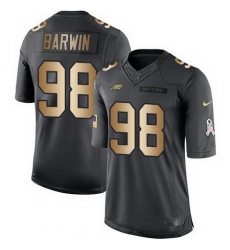 Nike Eagles #98 Connor Barwin Black Youth Stitched NFL Limited Gold Salute to Service Jersey