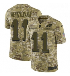 Youth Nike Philadelphia Eagles 11 Carson Wentz Camo Wentzylvania Limited 2018 Salute to Service NFL Jersey