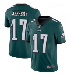 Youth Nike Philadelphia Eagles 17 Alshon Jeffery Midnight Green Team Color Vapor Untouchable Limited Player NFL Jersey