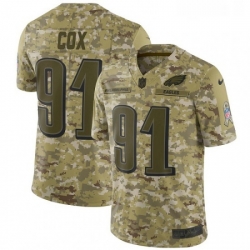 Youth Nike Philadelphia Eagles 91 Fletcher Cox Limited Camo 2018 Salute to Service NFL Jersey