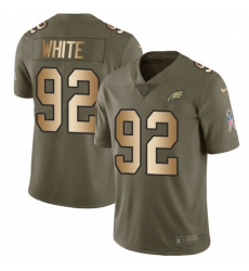 Youth Nike Philadelphia Eagles 92 Reggie White Limited OliveGold 2017 Salute to Service NFL Jersey