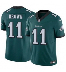 Youth Philadelphia Eagles A.J. Brown #11 Green F U S E Stitched NFL Jersey