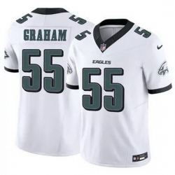 Youth Philadelphia Eagles Brandon Graham #55 White F U S E Stitched NFL Jersey