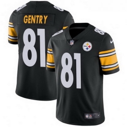 Men Nike 81 Zach Gentry Pittsburgh Steelers Limited Black Team Color Vapor Untouchable Jersey