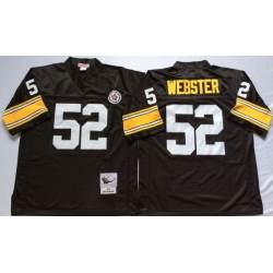 Men Nike Pittsburgh Steelers 52 Mike Webster Black M&N Throwback Jersey