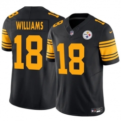 Men Pittsburgh Steelers 18 Mike Williams Black 2024 F U S E  Color Rush Limited Stitched Jersey