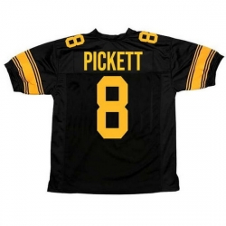 Men Pittsburgh Steelers 8 Kenny Pickett Black Rush Jersey