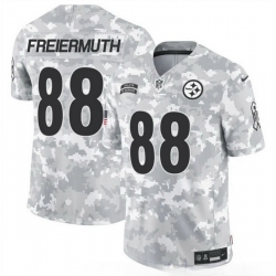 Men Pittsburgh Steelers 88 Pat Freiermuth 2024 F U S E Arctic Camo Salute To Service Limited Stitched Football Jersey