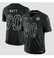 Men Pittsburgh Steelers  90 T J  Watt Black F U S E  2026 Salute to Service Limited Stitched Football Jersey