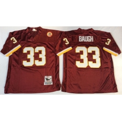 Men Redskins 33 Sammy Baugh Red M&N Throwback Jersey