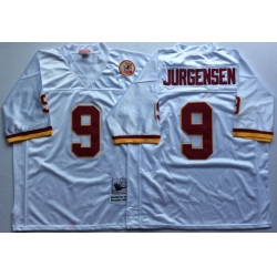 Men Redskins 9 Sonny Jurgensen White M&N Throwback Jersey