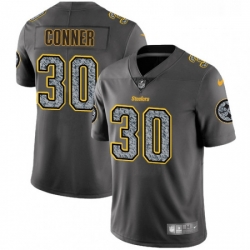 Mens Nike Pittsburgh Steelers 30 James Conner Gray Static Vapor Untouchable Limited NFL Jersey