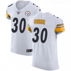 Mens Nike Pittsburgh Steelers 30 James Conner White Vapor Untouchable Elite Player NFL Jersey