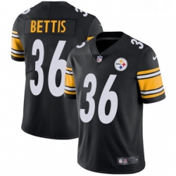 Mens Nike Pittsburgh Steelers 36 Jerome Bettis Black Team Color Vapor Untouchable Limited Player NFL Jersey