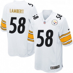 Mens Nike Pittsburgh Steelers 58 Jack Lambert Game White NFL Jersey