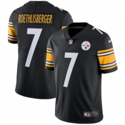 Mens Nike Pittsburgh Steelers 7 Ben Roethlisberger Black Team Color Vapor Untouchable Limited Player NFL Jersey