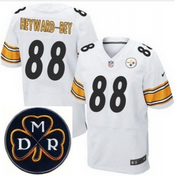 Men's Nike Pittsburgh Steelers #88 Darrius Heyward-Bey White Stitched NFL Elite MDR Dan Rooney Patch Jersey