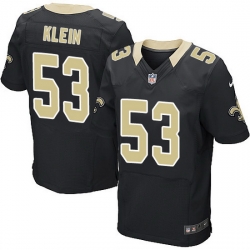 Mens Nike Steelers #53 A.J. Klein Black Elite Jersey