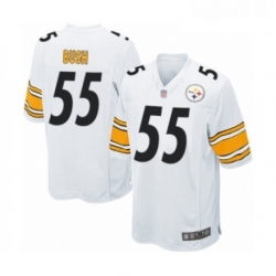 Mens Pittsburgh Steelers 55 Devin Bush Game White Football Jersey