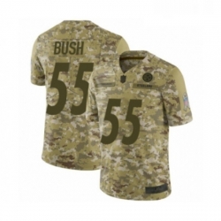 Mens Pittsburgh Steelers 55 Devin Bush Limited Camo 2018 Salute to Service Football Jersey