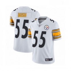 Mens Pittsburgh Steelers 55 Devin Bush White Vapor Untouchable Limited Player Football Jersey