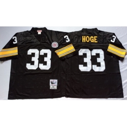 Mitchell And Ness Steelers #33 Merril Hoge Black Throwback Stitched NFL Jersey