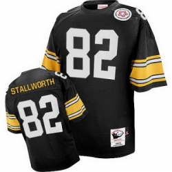 Mitchell And Ness Steelers 82 John Stallworth Black Stitched NFL Jersey