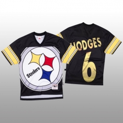 NFL Pittsburgh Steelers 6 Devlin Hodges Black Men Mitchell  26 Nell Big Face Fashion Limited NFL Jersey