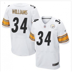 New Pittsburgh Steelers #34 DeAngelo Williams White Mens Stitched NFL Elite Jersey