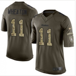 Nike Pittsburgh Steelers #11 Markus Wheaton Green Men 27s Stitched NFL Limited Salute to Service Jersey