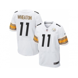 Nike Pittsburgh Steelers 11 Markus Wheaton White Elite NFL Jersey